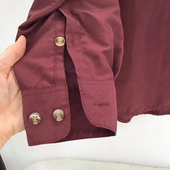 Drake Men’s Waterfowl Solid Wingshooter’s L/S Shirt Windsor Wine Size Small - Picture 6 of 7